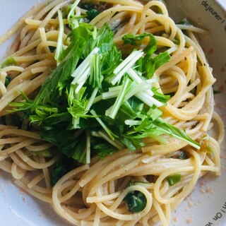 たらこ水菜パスタ